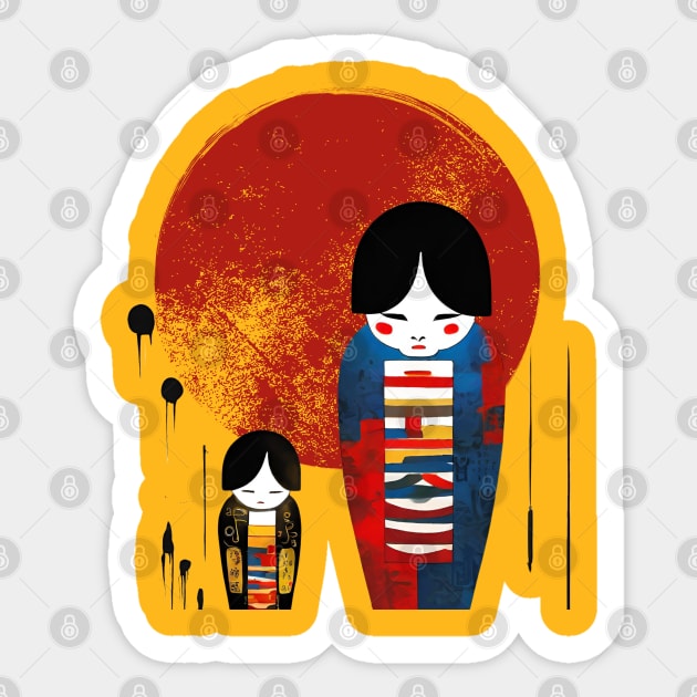 kokeshi #02 Sticker by yzbn_king